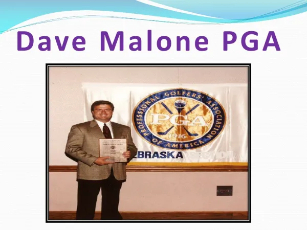 Dave Malone PGA - Expert Golfer