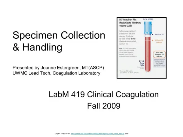 specimen collection handling presented by joanne estergreen ...