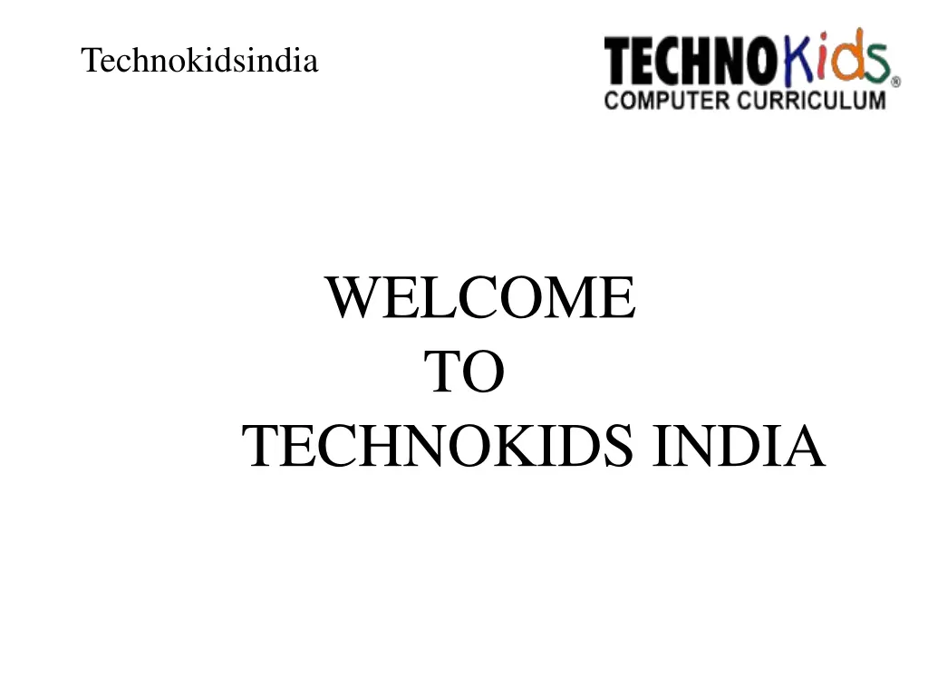 welcome to technokids india