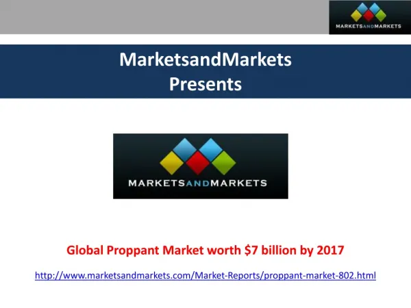 Proppant Market 2017.