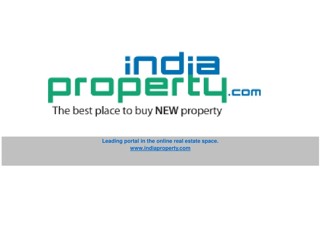 l eading portal in the online real estate space www indiaproperty com