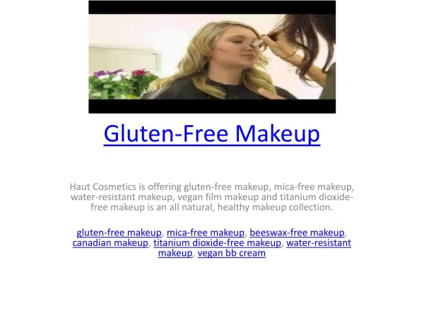 Gluten-Free Makeup