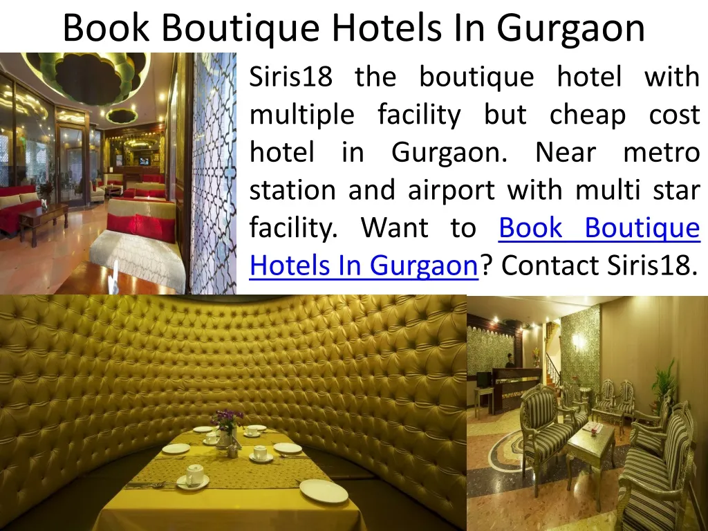 book boutique hotels in gurgaon