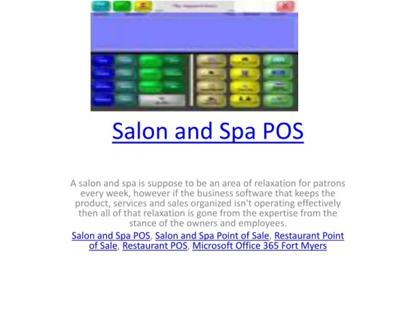 Salon and Spa POS