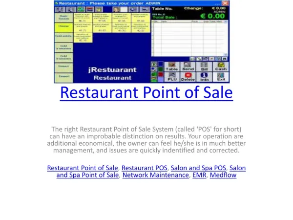 Restaurant Point of Sale