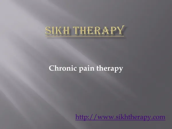 chronic pain therapy