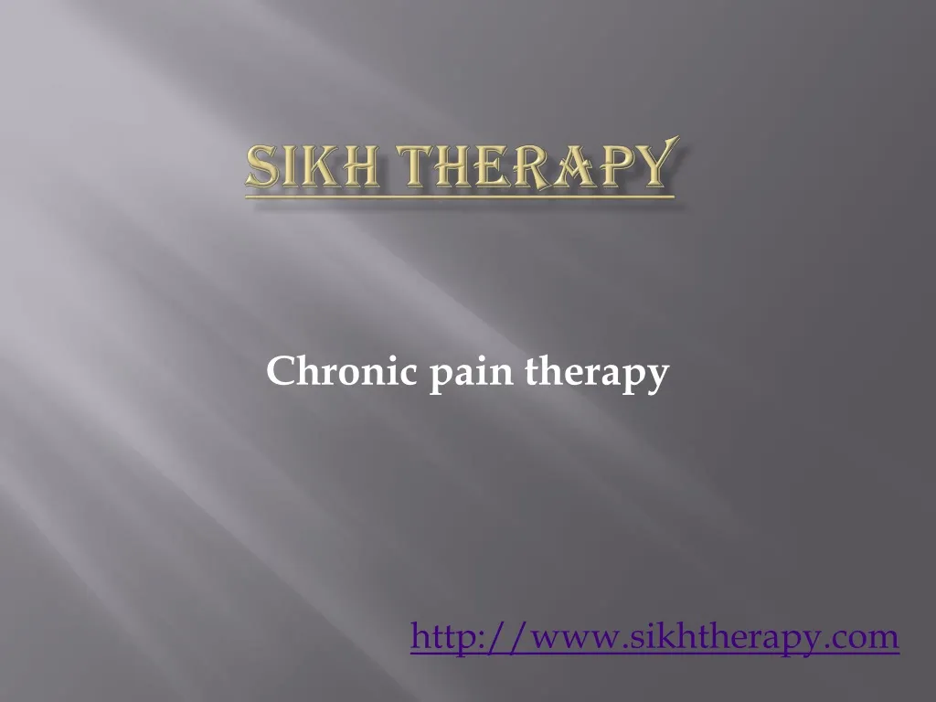 sikh therapy