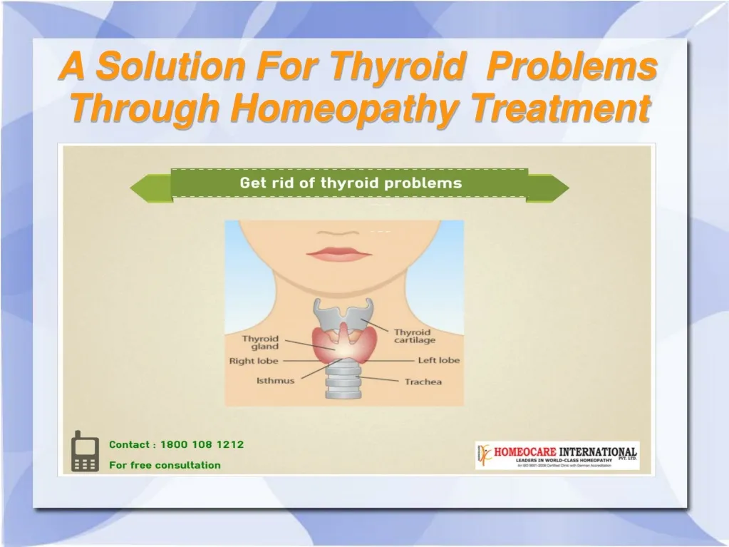a solution for thyroid problems through homeopathy treatment