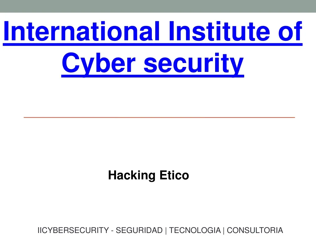 international institute of cyber security