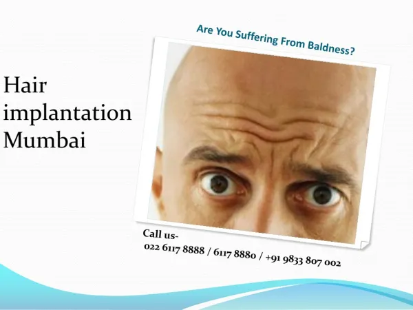 Remove Baldness from Hair Implantation Mumbai Clinic