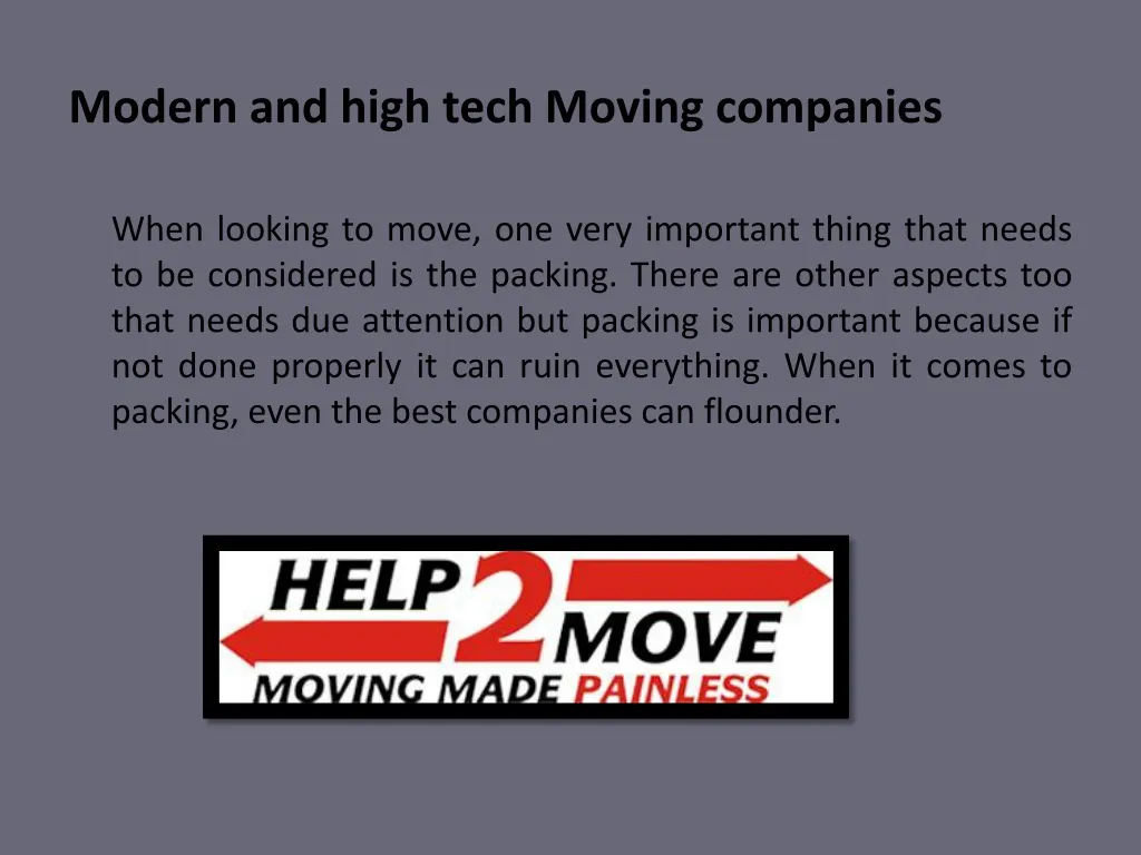 modern and high tech moving companies
