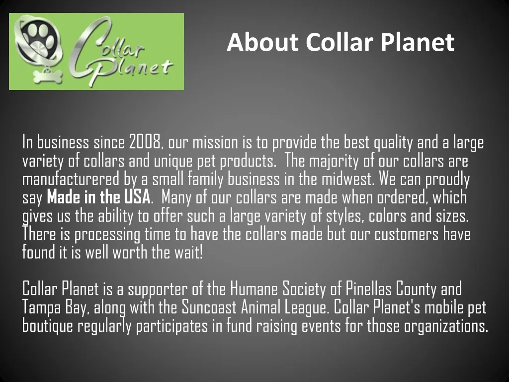 about collar planet