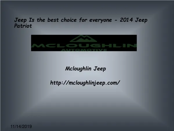 Jeep Is the best choice for everyone - 2014 Jeep PATRIOT