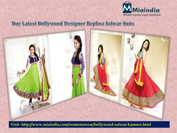 Indian Bollywood Partywear Designer Salwar Suits