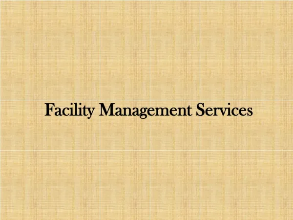 facility management companies in india