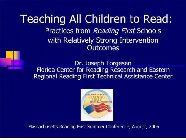 teaching all children to read: