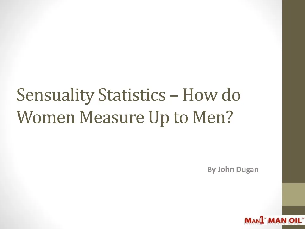sensuality statistics how do women measure up to men