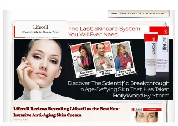 Lifecell Cream Making the Quest of Anti-Aging Non-Invasive