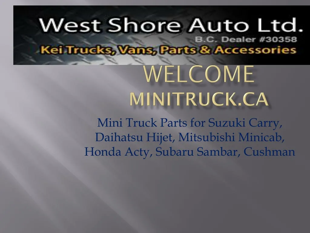 welcome minitruck ca
