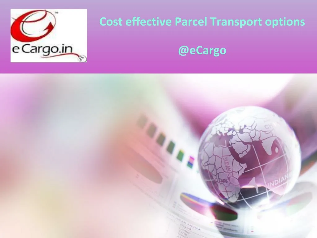 cost effective parcel transport options @ecargo