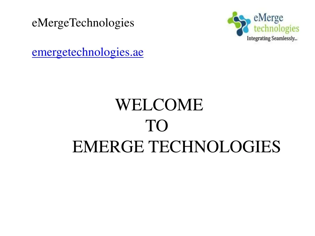 welcome to emerge technologies