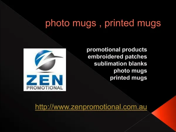 embroidered patches, photo mugs, printed mugs, promotional p