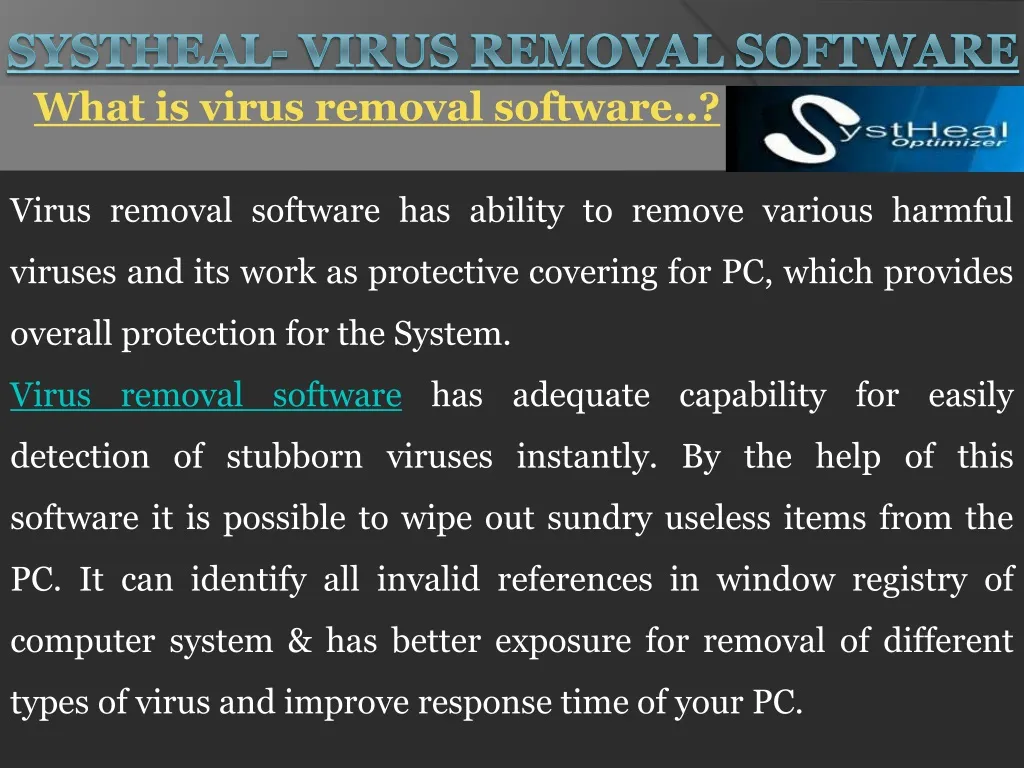what is virus removal software
