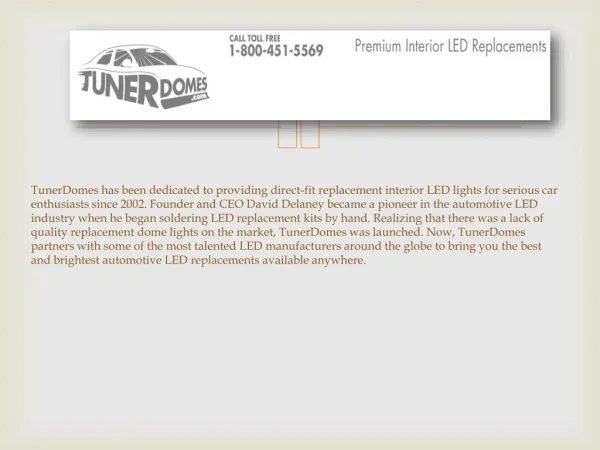 TunerDomes Premium Automotive Interior LEDs