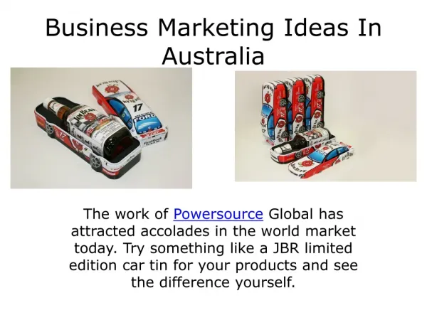 Business marketing ideas in australia