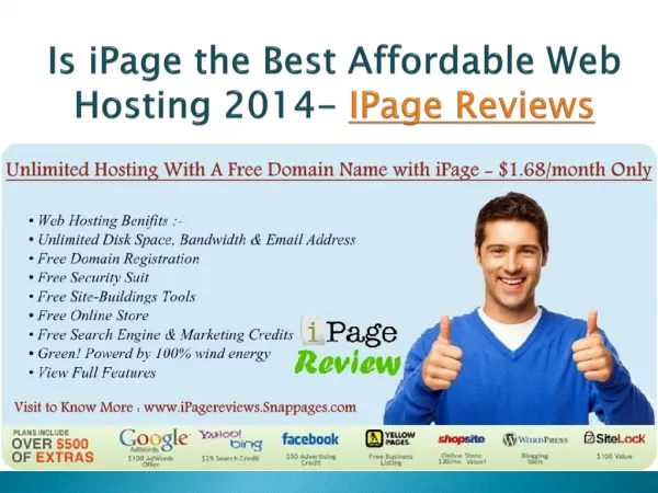 Fast, Reliable Unlimited Web Hosting - iPage reviews 2014