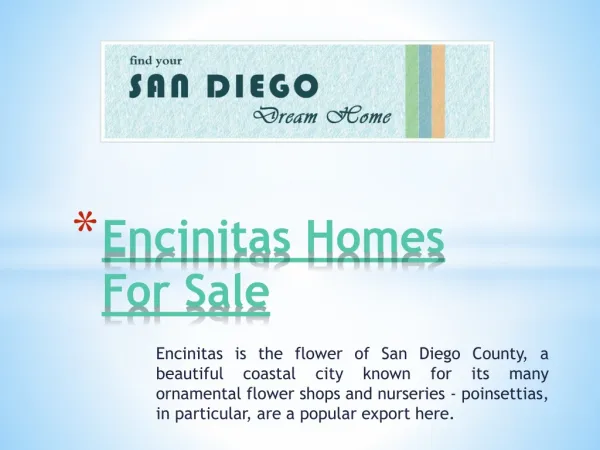Encinitas Highlands Homes For Sale