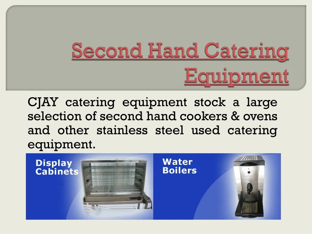 second hand catering equipment