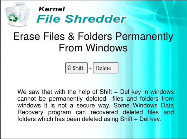 How to Permanently Deleted Files and Folders from Windows
