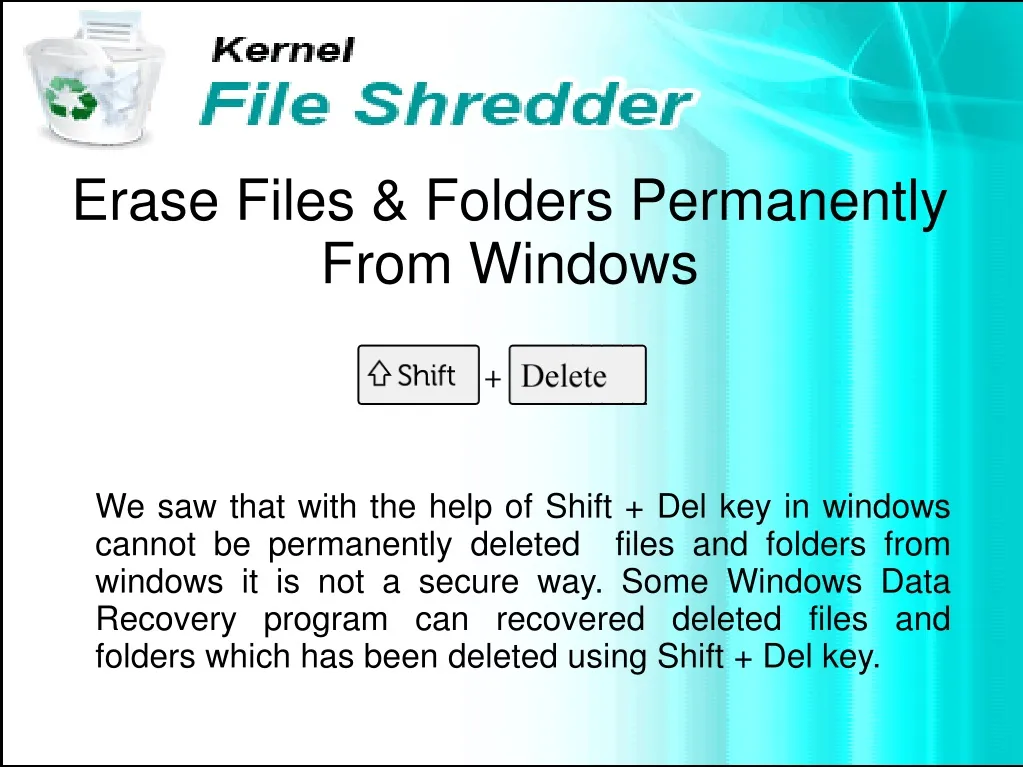 erase files folders permanently from windows