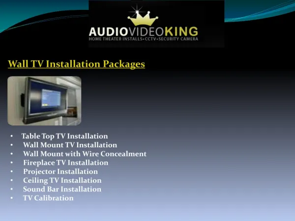 Wall TV Installation Packages by Audiovideoking.com