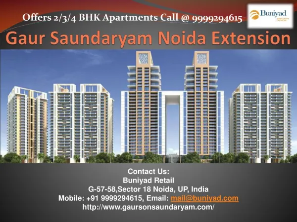 Buy Luxurious Apartments in Gaur Saundaryam