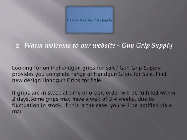 Gun Grip Supply