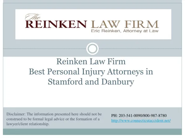 Reinken Law Firm Best Personal Injury Attorneys in Stamford