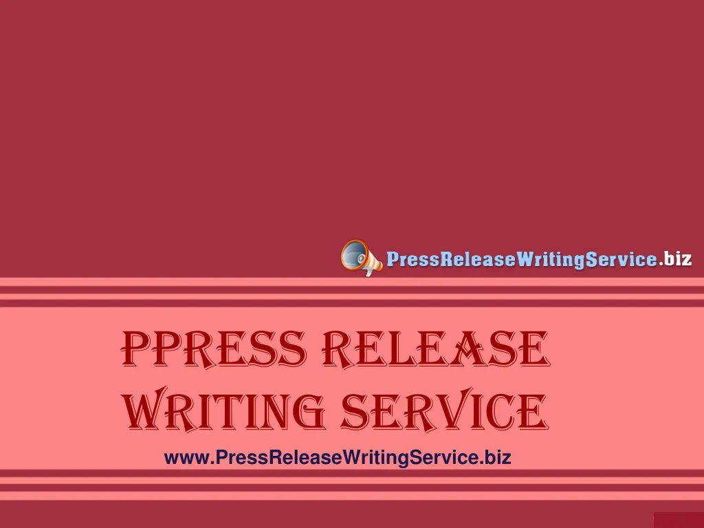ppress release writing service