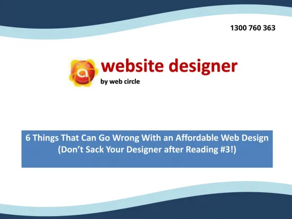 6 Things That Can Go Wrong With an Affordable Web Design