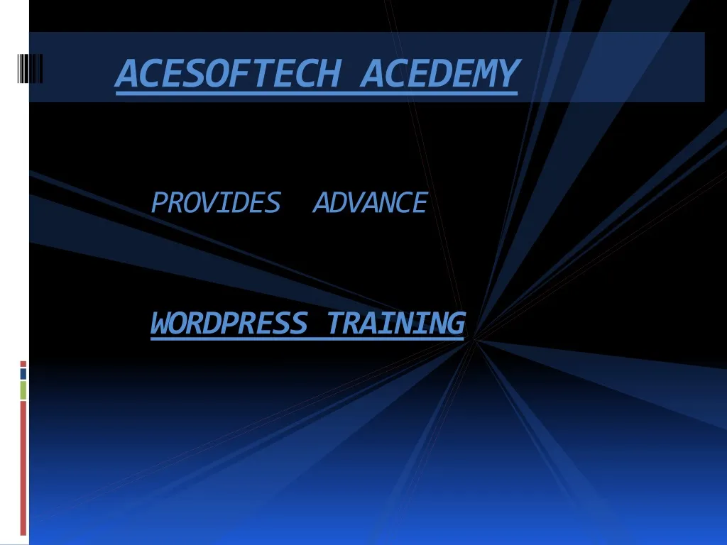 acesoftech acedemy provides advance wordpress training