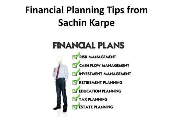 Financial Planning Tips from Sachin Karpe