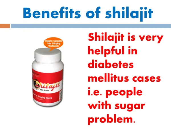 Shilajit health benefits