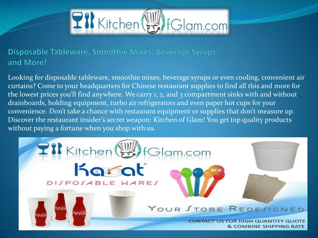 disposable tableware smoothie mixes beverage syrups and more