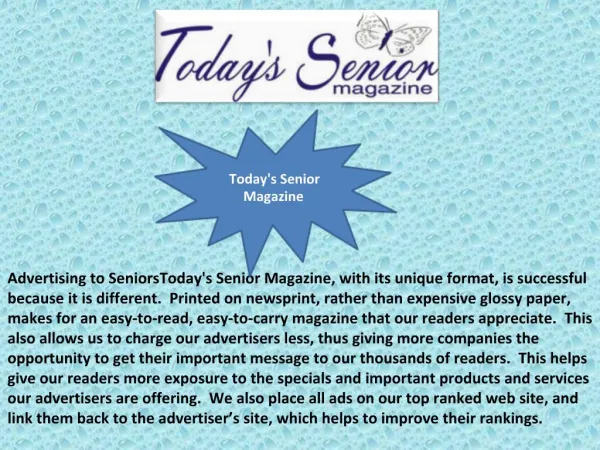 Magazines for senior citizens