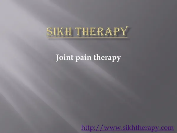 joint pain therapy
