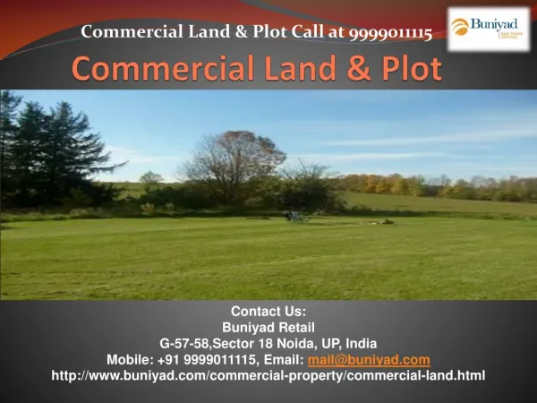 Find Commercial Land in Noida at best Price