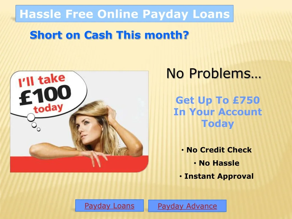 hassle free online payday loans