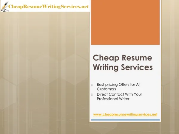 Cheap Resume Writing Service
