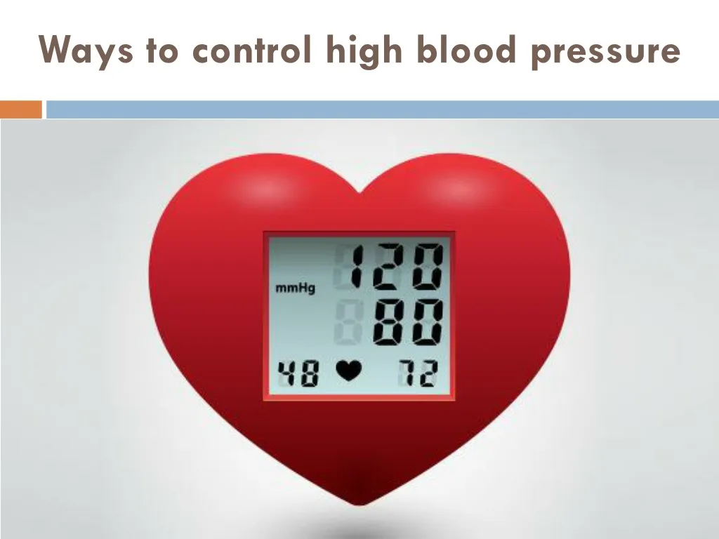 ways to control high blood pressure